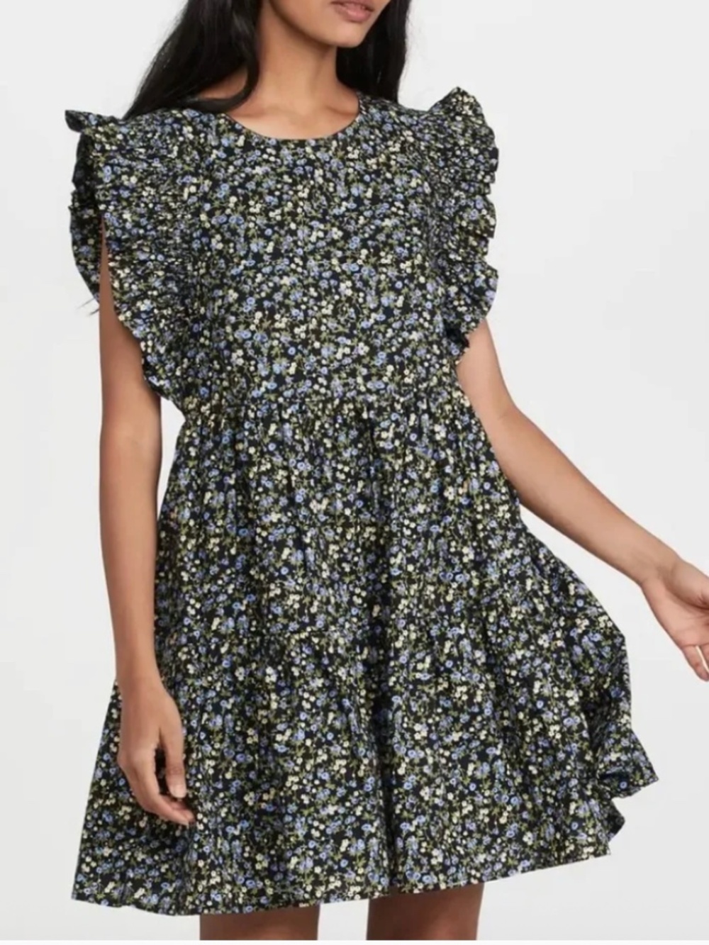 English Factory Women's Floral Ruffled Babydoll Dress - XS